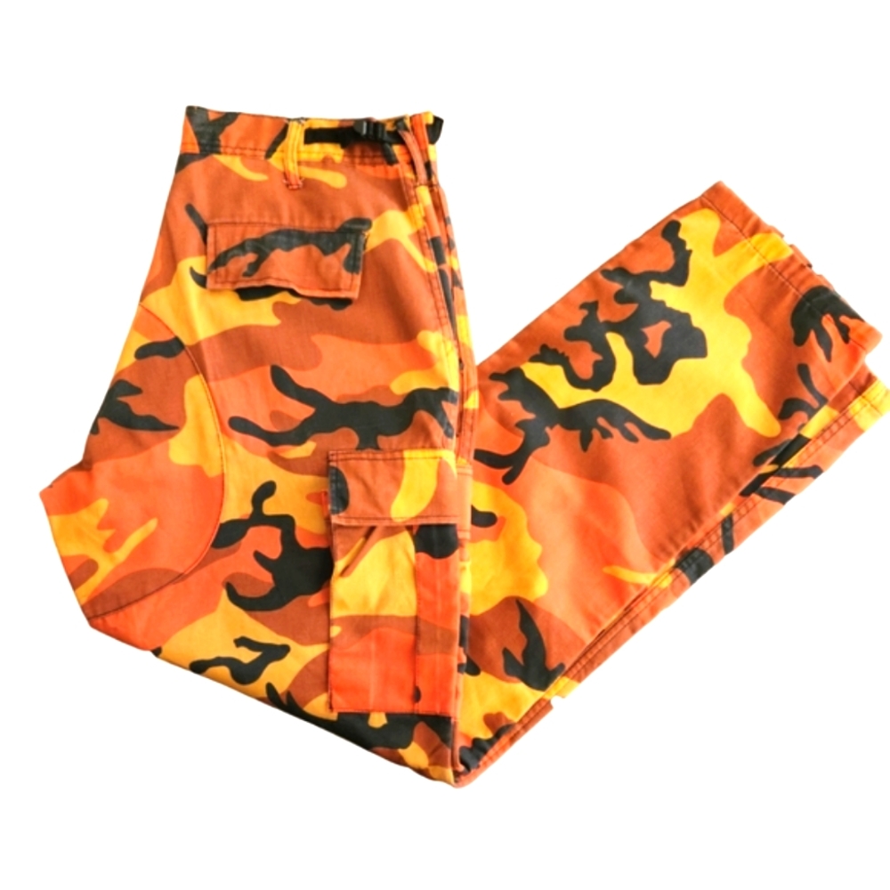 Orange Camouflage pants